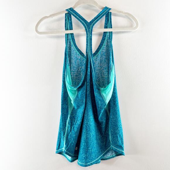 Lululemon Fast Lane Singlet Racerback Tank Top Foil Teal Green Small - Picture 5 of 9